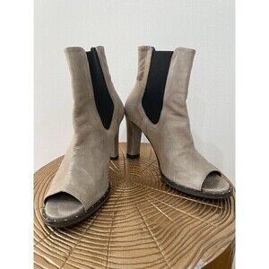 Freda Salvador Women's Bootie Tan Peek-a Boo Heels Pumps Size 7.5M